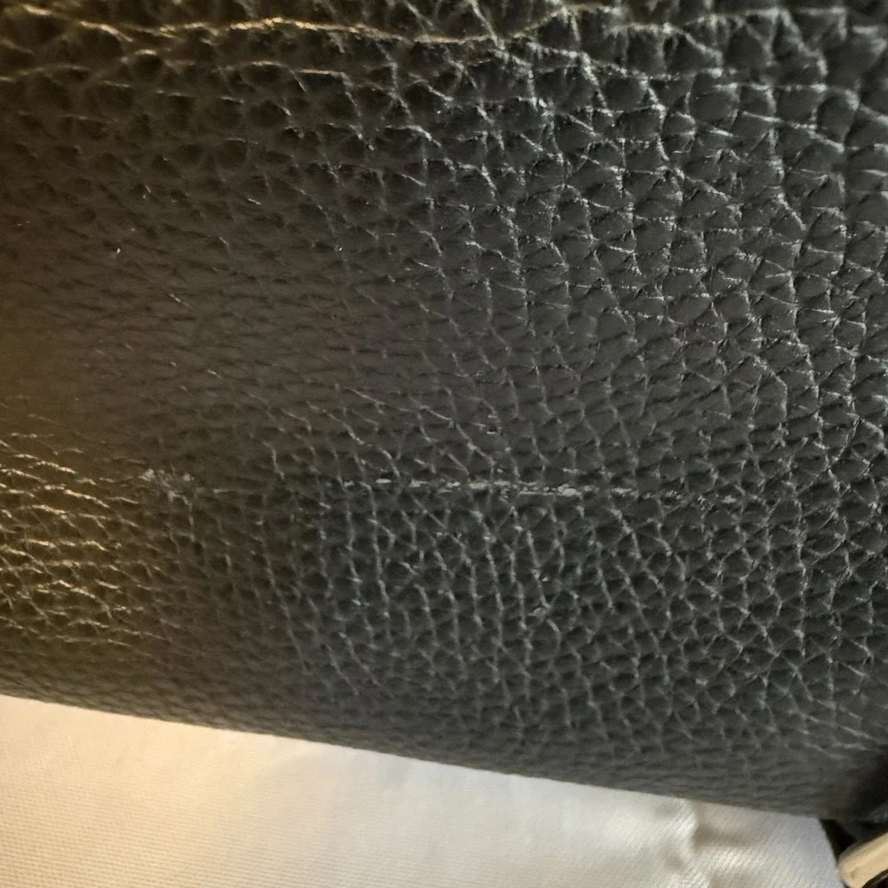 Dooney & Bourke Florentine Black Pebbled Leather Top Handle Satchel Bag Purse